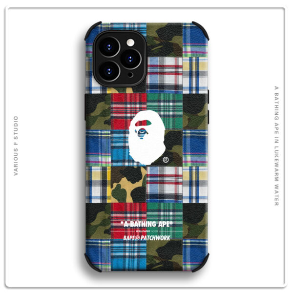 Bape trendy brand 11 suitable for iphone12Pro mobile phone case 13 Apple XsMax male internet celebrity XR anti-fall 8P female model