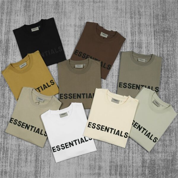 ESSENTIALS classic three-dimensional silicone letters FOG high street simple versatile couple short-sleeved T-shirt loose