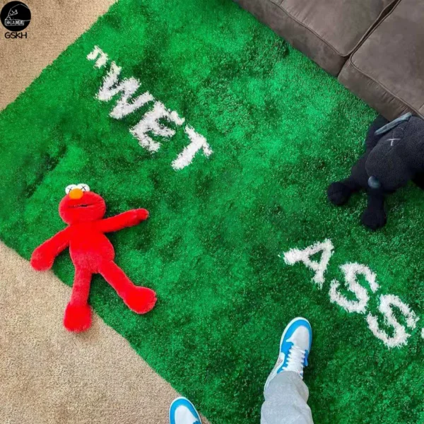 Wet grass GRASS WET joint brand green grass carpet trendy fleece furniture fashionable living room ornaments European style ins style