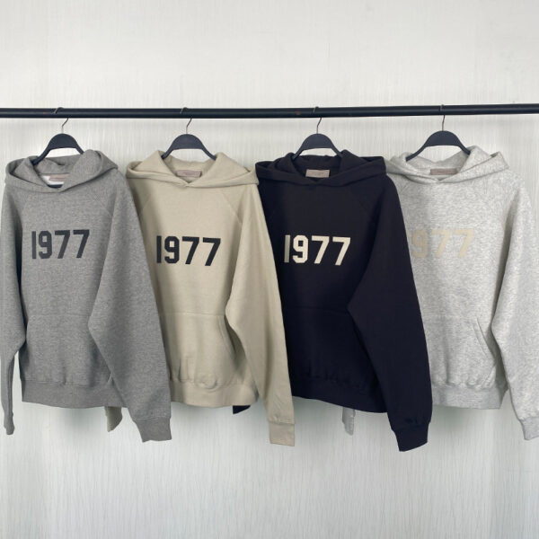 2022SS-1977 Flocked hooded sweatshirt FOG double line ESSENTIALS plus fleece trendy brand hoodie cross-border hot sale