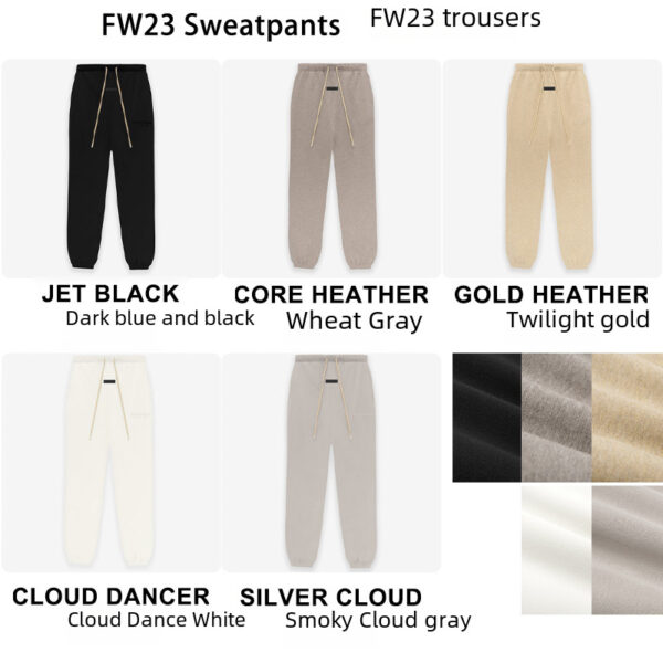 2024SS 长裤 烫标FOG复线ESSENTIALS潮牌加绒Sweatpants跨境