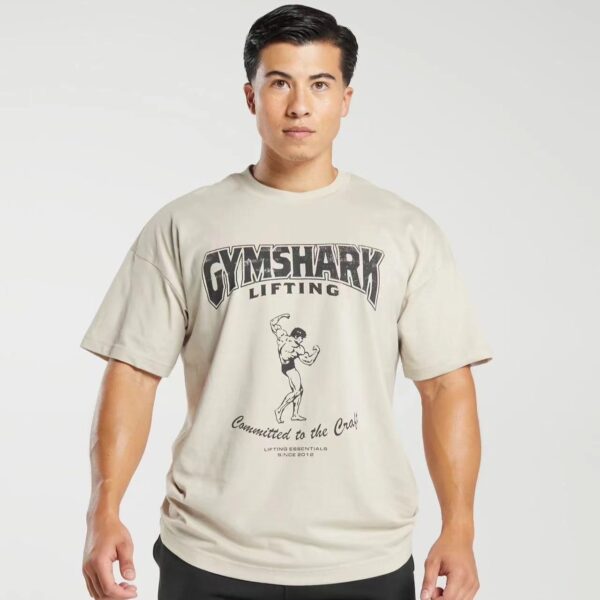 Shark Arnold high-quality combed cotton short-sleeved fitness American version Muscle Olympiad T-shirt high-quality dropshipping