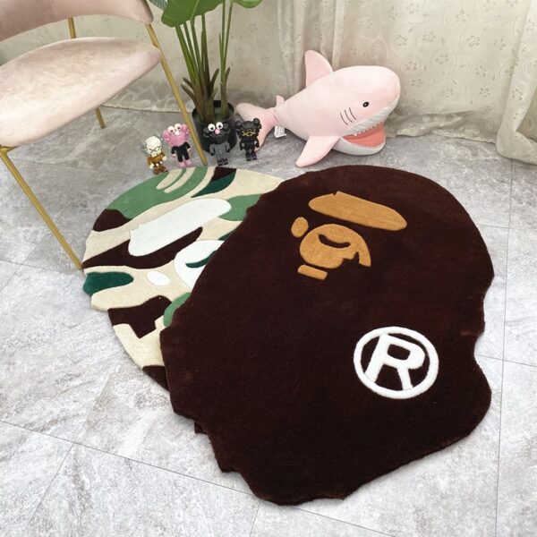 Fashion brand personalized bape ape head carpet thickened living room sofa coffee table carpet bedside bedroom study chair blanket