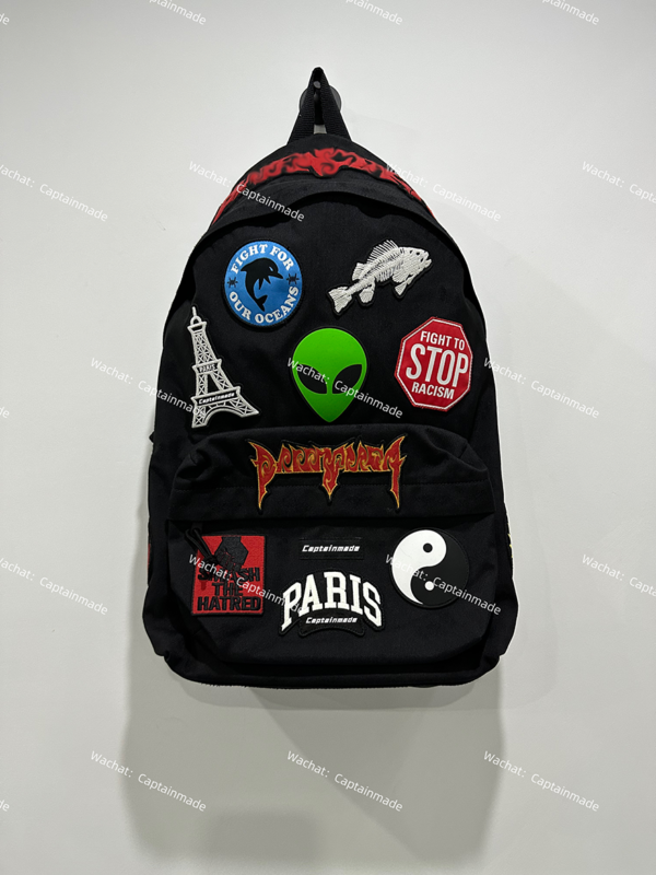 22ss Explorer Alien logo embroidery graffiti stickers backpack