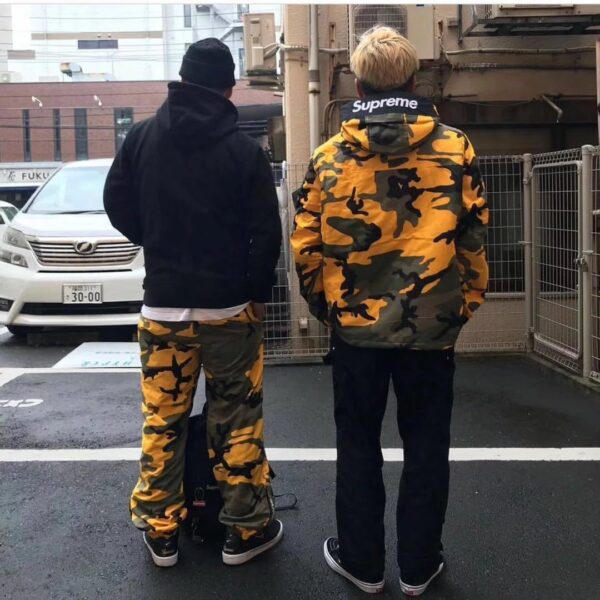 SUPREME 17FW Warm Up Pant logo长裤 休闲裤 迷彩