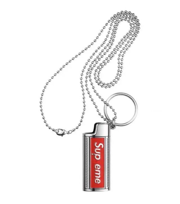 Superme19ssLighterHolster pass-test lighter case trend J5 lighter necklace pendant