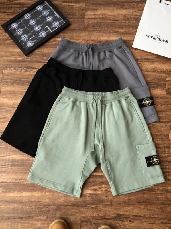 20ss shorts stone side pocket radar compass badge black green gray pure cotton terry loose sports casual outdoor shorts quarter pants am0k