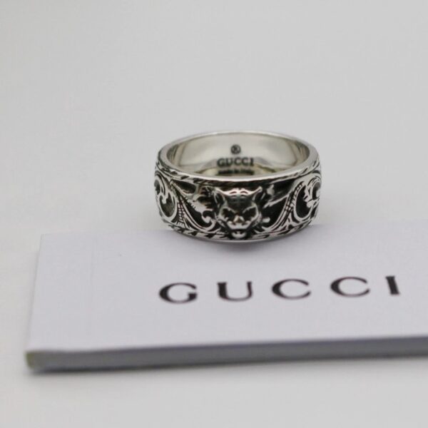 2167 Guchi Tiger Head Ring Pareja Anillo