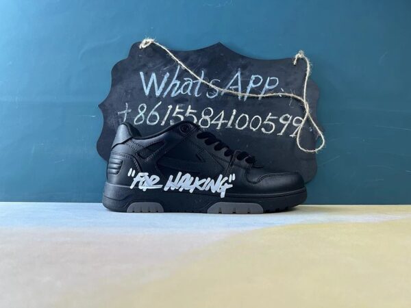 H40CN OFF-WHITE OOO Low Tops "For Walking" Black White