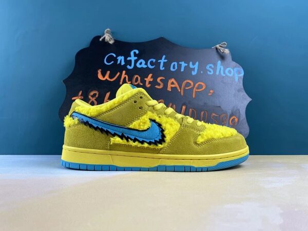 H40CN N1ke SB Dunk Low Grateful Dead Bears Opti Yellow-CJ3578-700