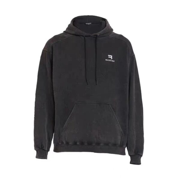 Washed embroidered hoodie