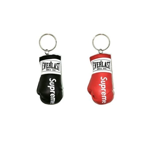 Mini boxing keychain trendy hanging pieces black/red