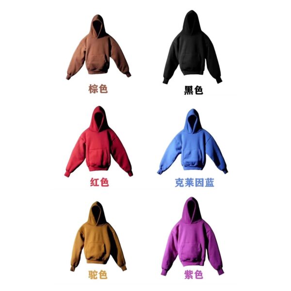 六色齐发#【超级重磅】 纯色 Yeezy x 联名款 The Perfect Hoodie高街风 双层纯色套头连帽卫衣 男女款