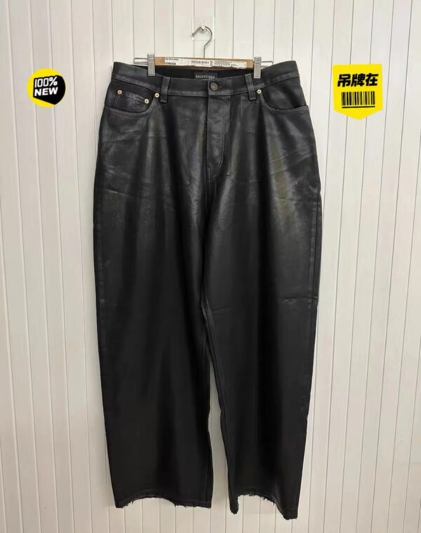 Jeans glossy black jeans 23-648