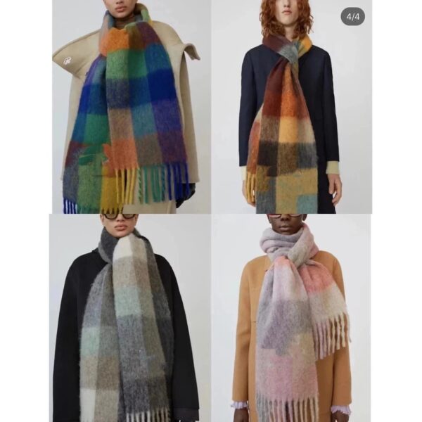 Essential #[Welfare item] Soft and thick AC Valley Oversized Mohair Four-color Rainbow Color Bundle Shawl Scarf for men and women