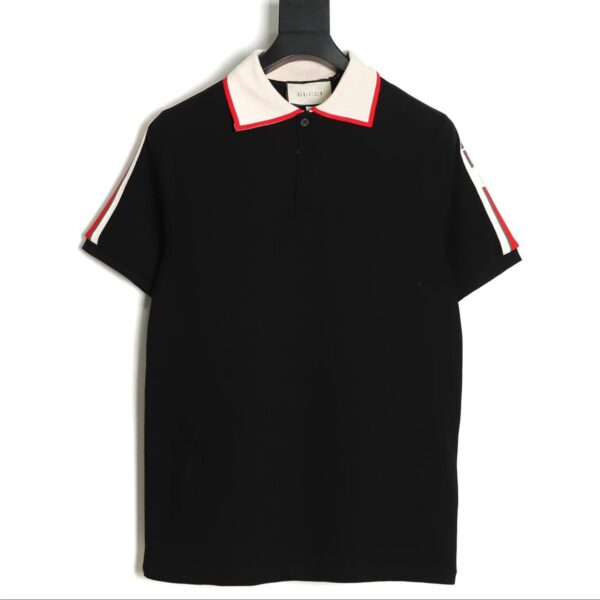 GUCCI/古驰 22ss侧边织带Polo衫短袖